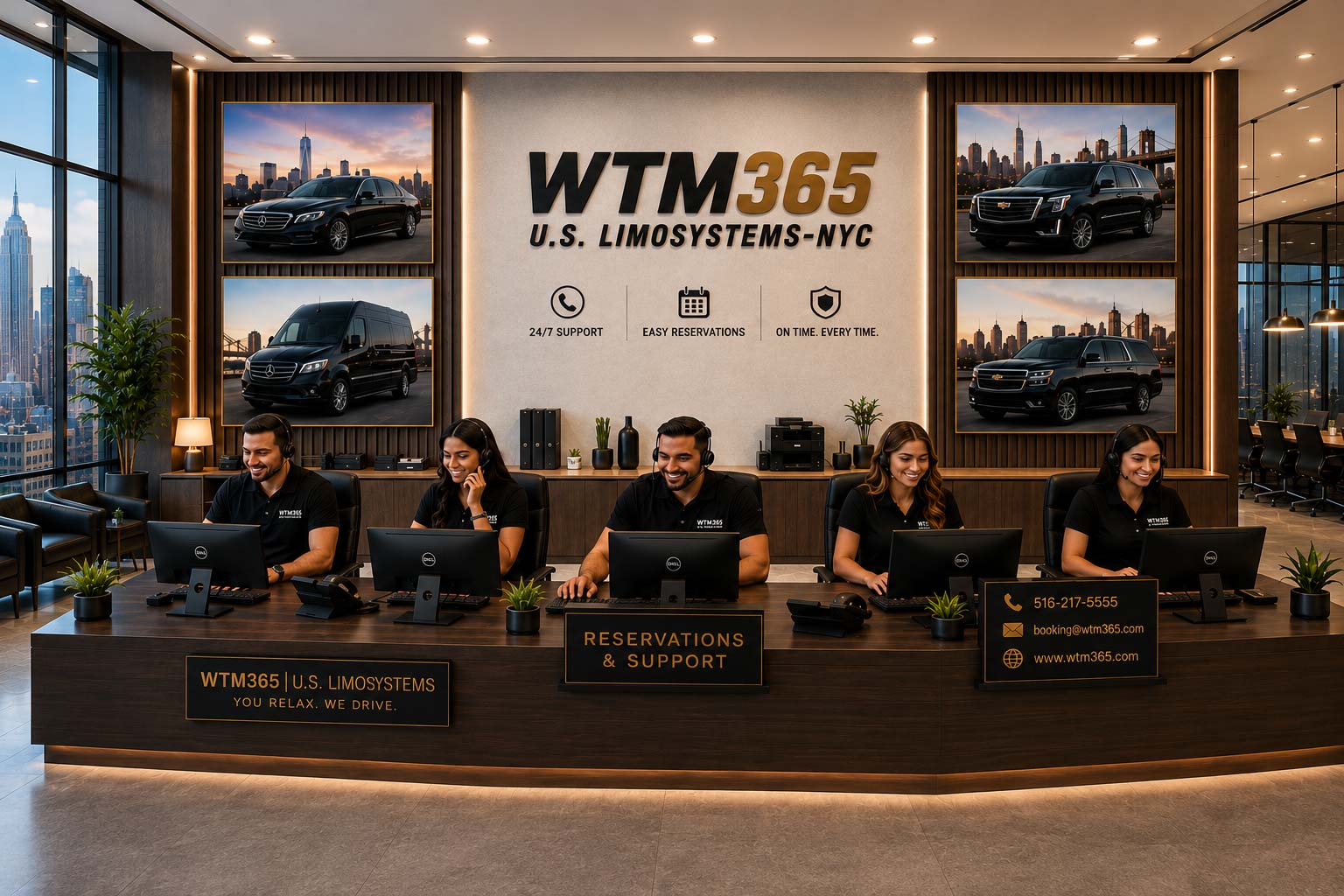 WTM365 chauffeur assisting a client