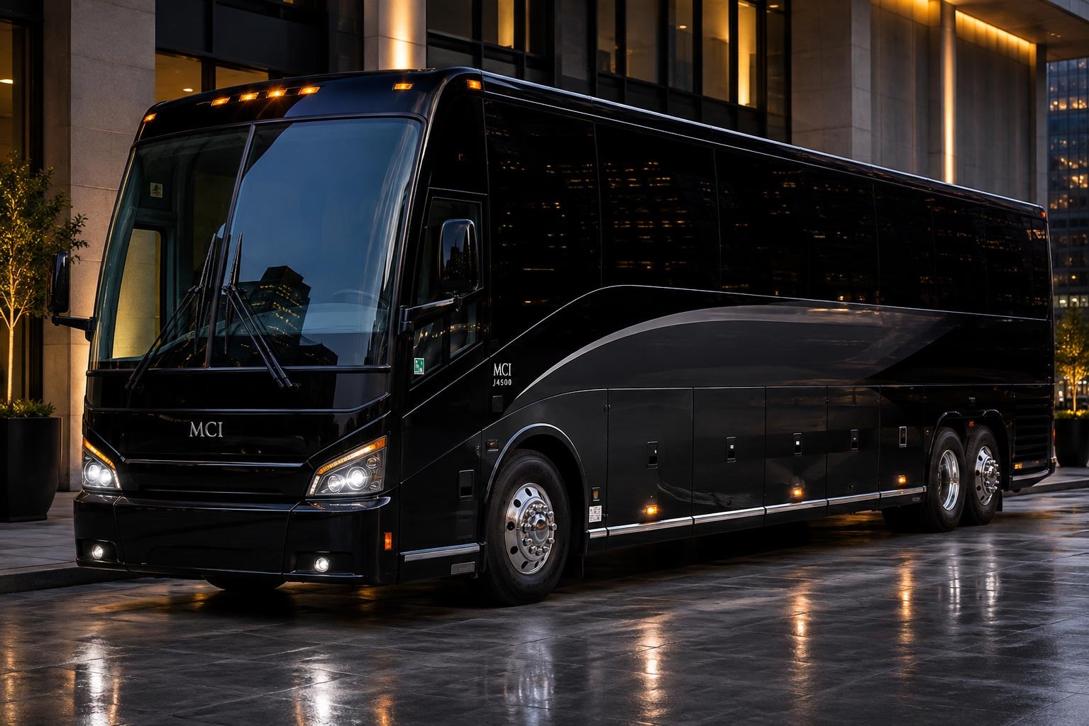 Motor coach for large group transportation