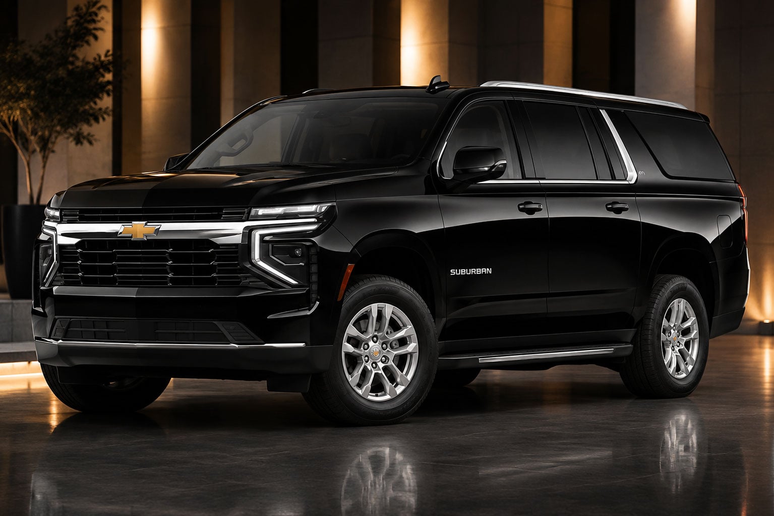 Chevrolet Suburban SUV for hourly chauffeur service